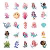50pcs Original mermaid princess stickers for children, waterproof cartoon graffiti luggage mermaid stickers