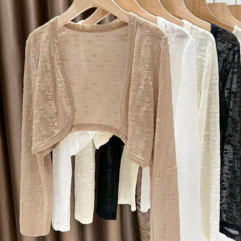 Women s Lace Shawl: Summer See-through Sun Protection Cardigan, Ice Silk Mesh Camisole Cover-up. XXS Children s Size