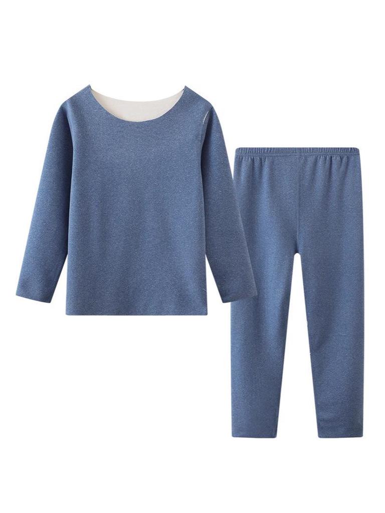 2025 Dětská zimně-podzimní vyhřívaná sametová pyžama - Teplé spodní prádlo pro chlapce a dívky