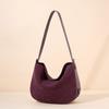 Leather Messenger Bag Women'S Fashion Retro First Layer Matte Cowhide Shoulder Armpit Bag Versatile Lower Dumpling Bag