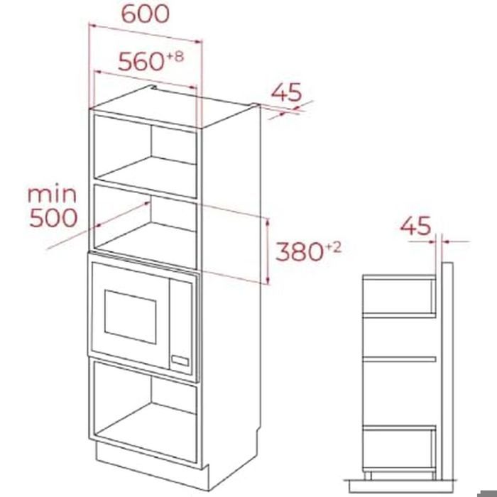Micro-ondes avec Gril - TEKA - MSEG825FI - 25L - Acier inoxydable - Pose libre