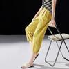 Demana Women's Bare-Feel Elastic Waist Cropped Pants