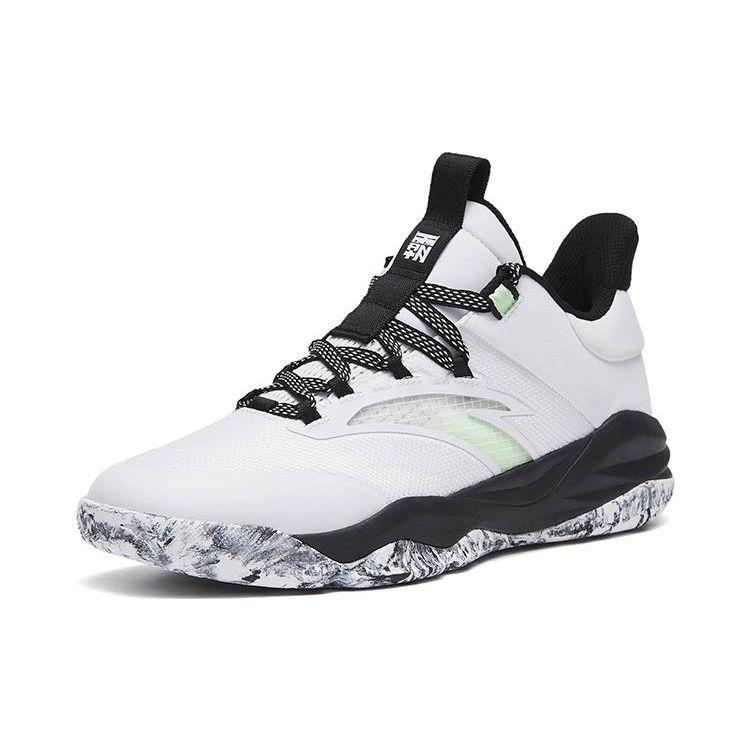 Anta Badass Basketball Shoes Men Sneakers White Black 912241601-1