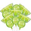 10Pcs Lime Balloon Large Round Green Lemon Foil Ballon for Summer Thanksgiving Harvest Fall Autumn Fruit Theme Party Decoration