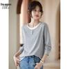 Women's Faux Two-Piece Long Sleeve T-Shirt