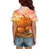 Kids' Halloween Printed Shirt Casual Short Sleeve for Boys Girls Party Costume