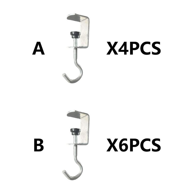 Set Of 4/6 Convenient Table Hooks Space Saving Table Bag Holders Multifunctional Hook For Home And Office Organization