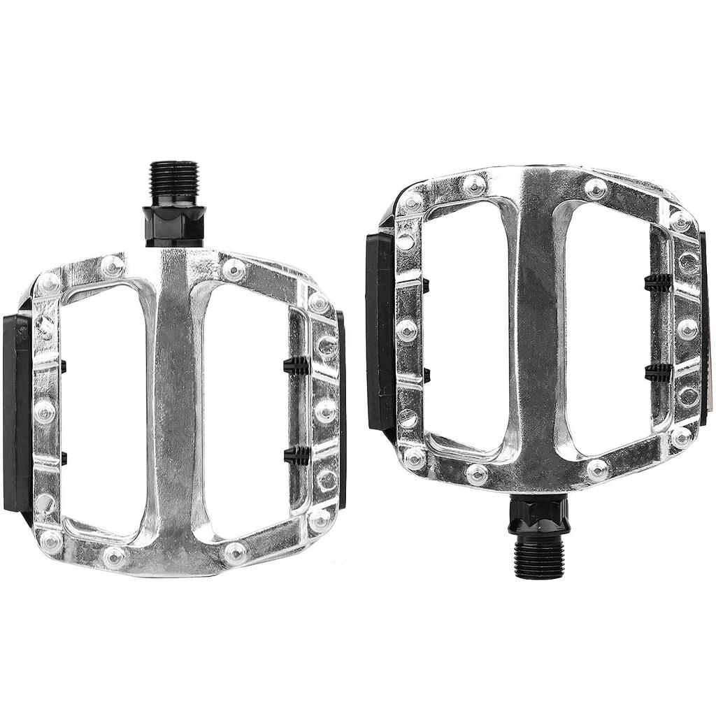 AVASTA Pedais de Bicicleta Liga de Alumínio Pedais Planos com Refletores Refletivos Pedais de Alumínio para Bicicleta de Montanha Pedais MTB Bicicleta Cross Bicicleta de Estrada Área Grande