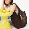 Daks Brown Raffia Twisted Mesh ShouLder Bag L Dcba6e590w3