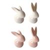 Basic Ceramic Rabbit Statue Sweet Small Animal Ornament Lovely Desk Decoration For Bookshelf Living Room Accent