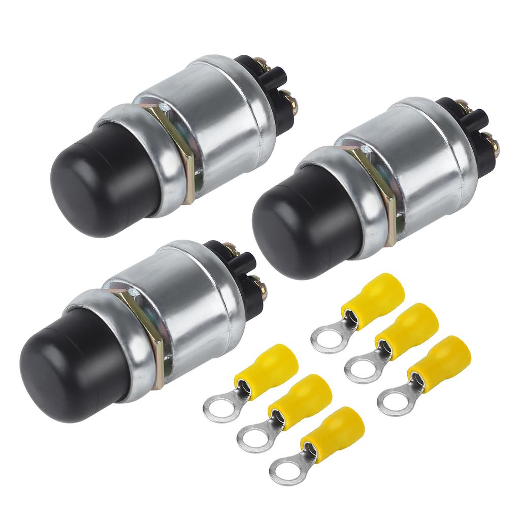 12V-24V 60A Push Button Ignition Start Switch Waterproof Push Button Starter Switch With 2 Terminals for Auto Truck Boat Marine