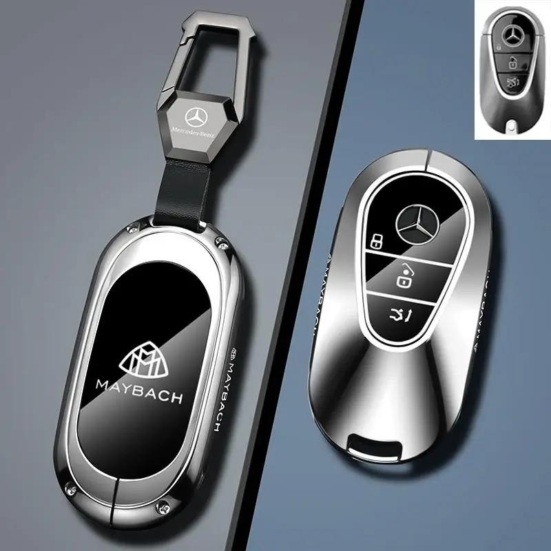 PZQ2   Car Key Case Cover For Mercedes Benz C E S Class GLC W206 W223 W214 E300 C260 C300 S450 S500 S400 Fob Accessories