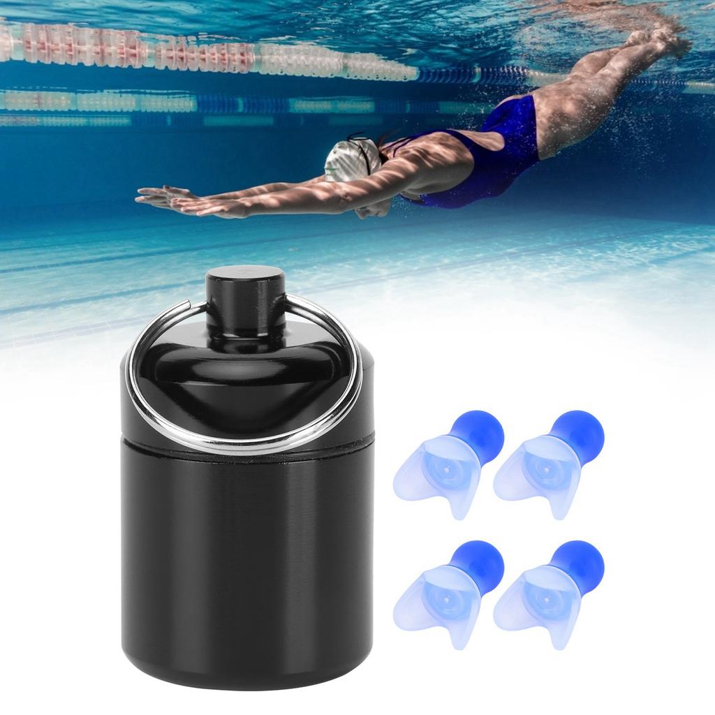 Waterproof Ear Plugs with Filter Noise Reduction Reusable Earplug Protector for Swimming