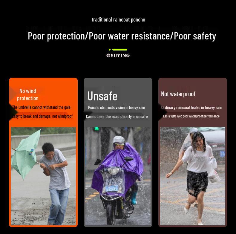 Reflective Raincoat and Pants Set for Traffic Safety and Rain Protection
