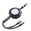 100W Type-C 3-in-1 Fast Charging Cable for Huawei, Android, and Apple Devices