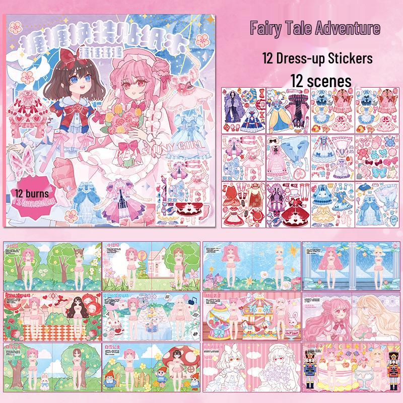 Yan She Tang Dress-Up Sticker Book for Kids: Little Princess Coloring & Clothes Toy