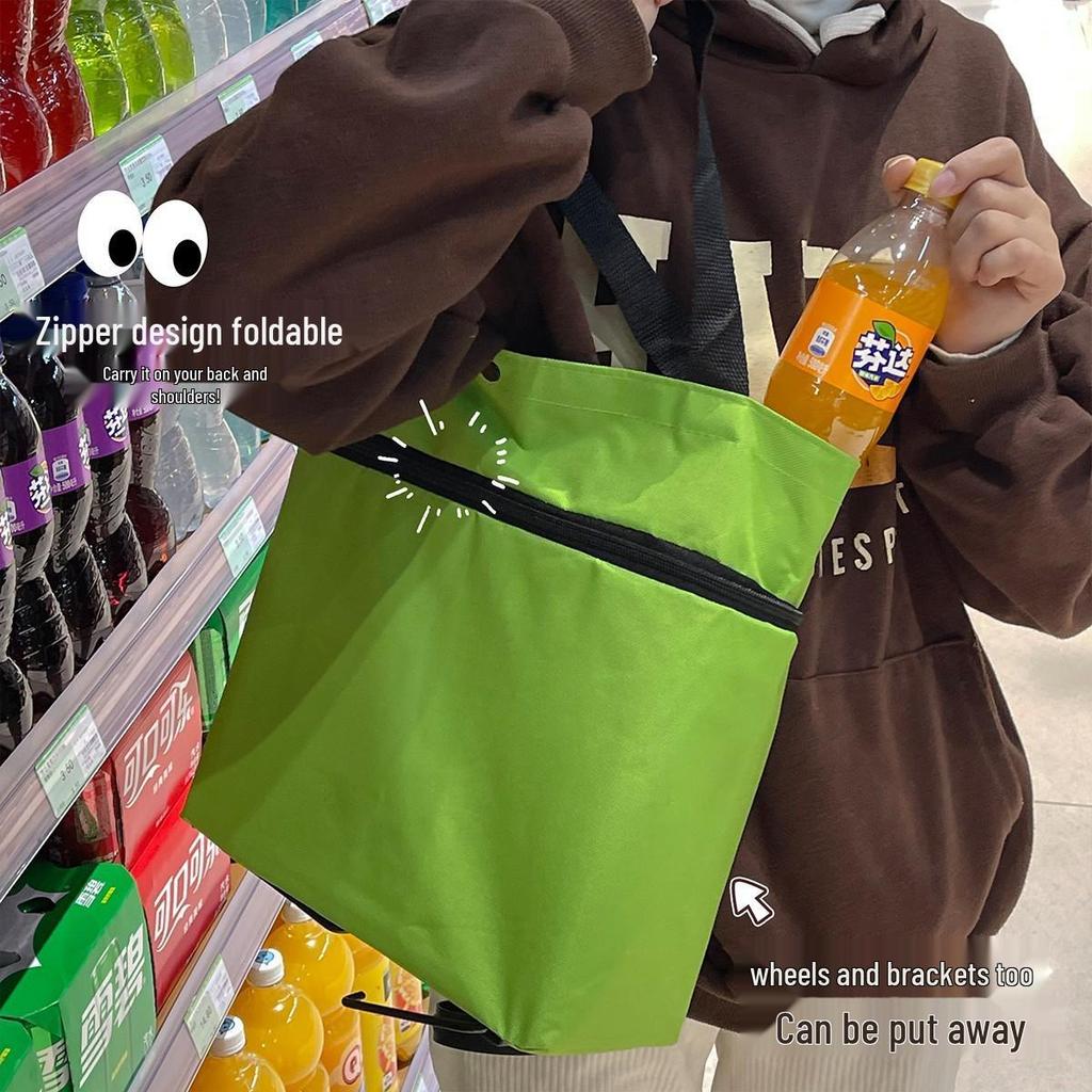 Folding Portable Oxford Cloth Waterproof Grocery Bag