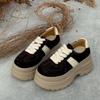 Thick-soled women's height increase 7 autumn new fashion casual shoes simple velvet