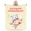 Crayon Shin chan Knitted Blanket Cartoon Flannel Throw Blankets Summer Air Conditioning Personalised Soft Warm Bedspread