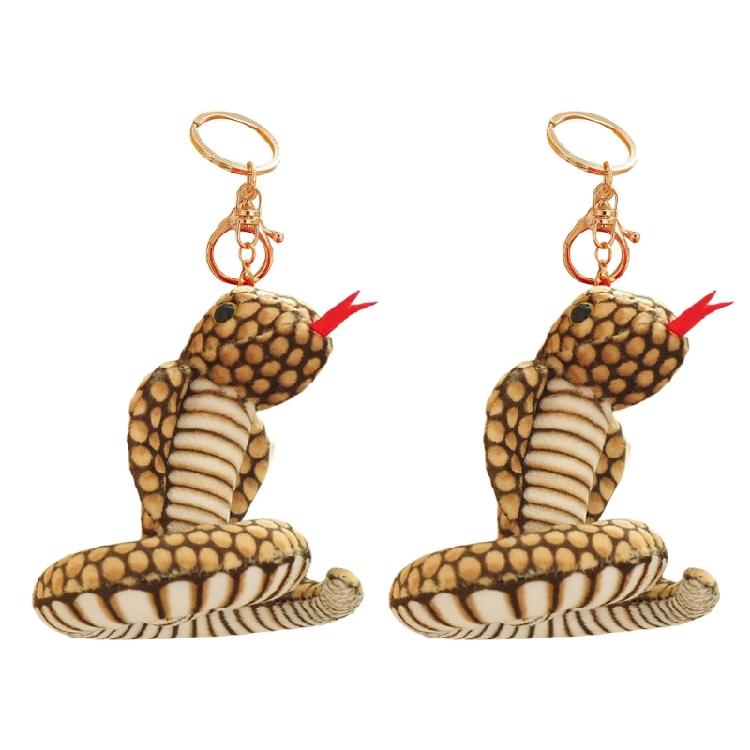 Handmade Lovely Snake Plush Keychain Charm Pendant Craft with Sturdy PP Cotton for Soft and Comfortable Feel Use