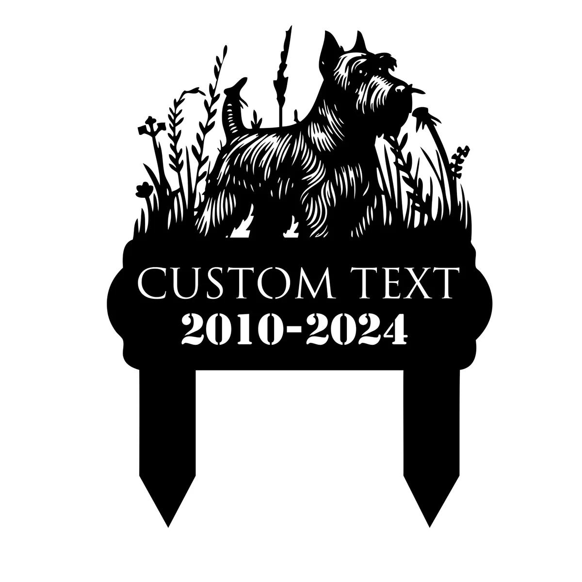 Scottish Terrier Metal Garden Stake, Memorial Pet Sign for Dog Lovers, Outdoor Yard Art Decor