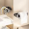 Self-Adhesive Towel Rack Wall Mounted Bathroom Items Bathroom Towels Holder Hanger Without Punching Toilet Paper Holder