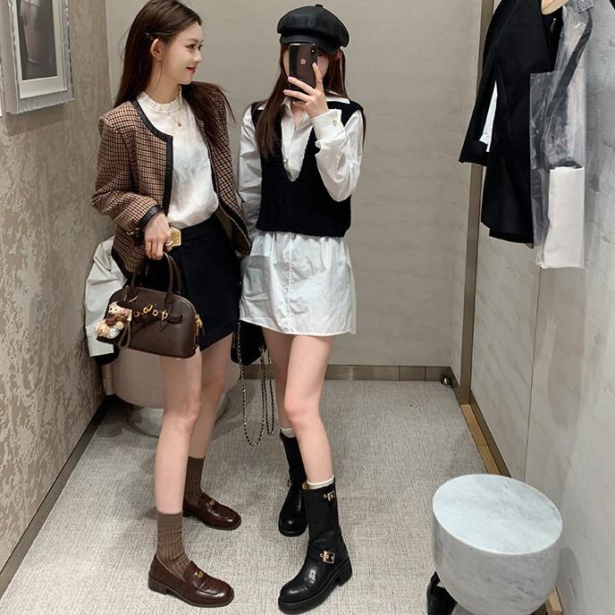 Rindslederversion~ Klassische Damen-Retro-Loafer mit kleinen goldenen Münzen, flache Damenledersocken mit kleinen Lederschuhen, einzelne Schuhe