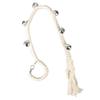 Hanging Door Dog Cross Bell Training Potty Hand Knitting Cotton Decorative Puppy Door Bell Silver