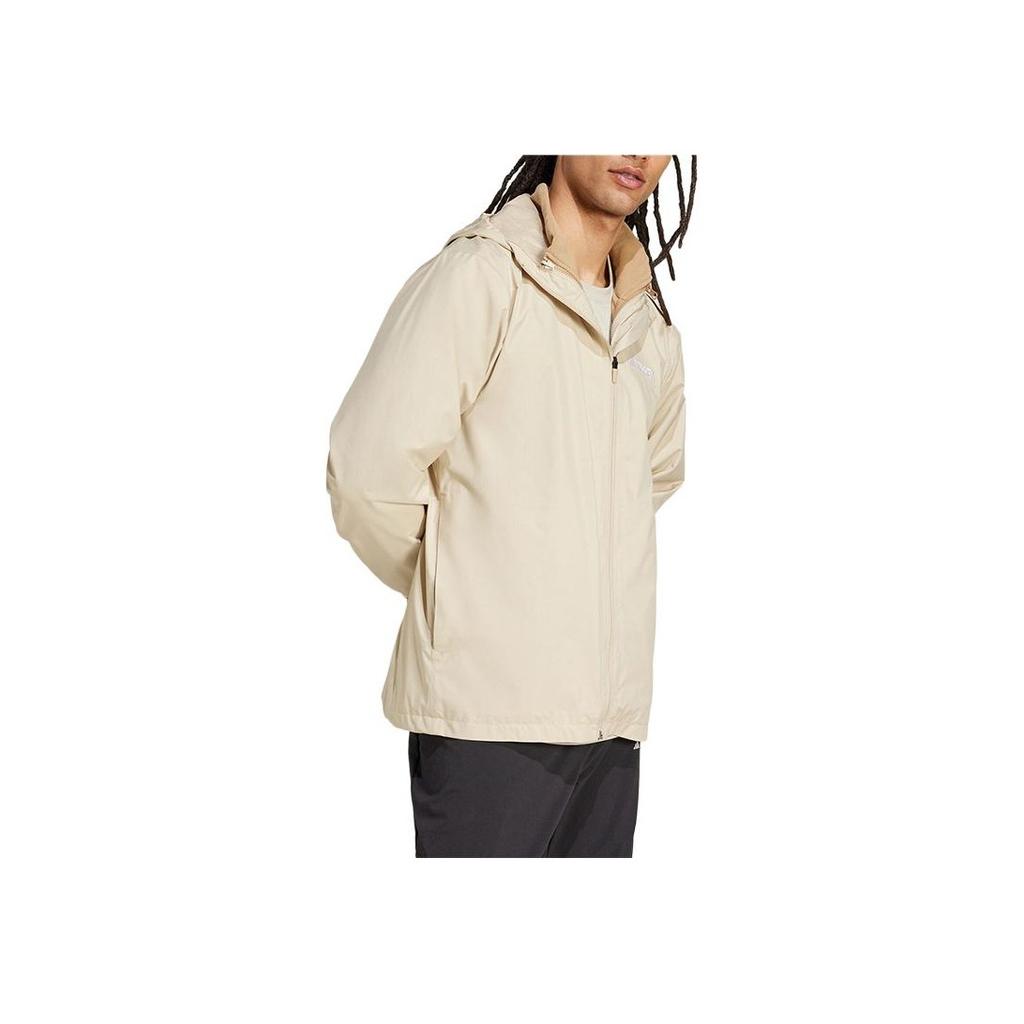 adidas Rain.Rdy Fashion Versatile Casual Outdoor Fleece Lined Three In One Sports Warm Jacket Men Jacket Prairie-Brown Cardboard-Yellow JY4799