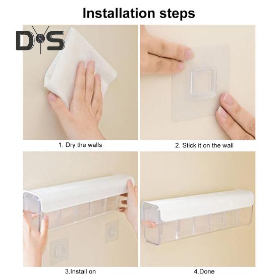 Przezroczysty organizer ścienny do przechowywania bielizny z pokrywką, łatwy montaż, wiszący na ścianie organizer ścienny do przechowywania bielizny i majtek