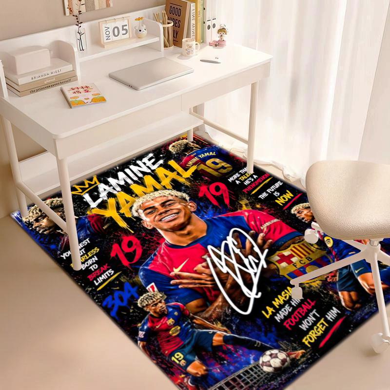 FC Barcelona's Lamine Yamal Young Player of the Year Carpet Is Suitable for Living Room and Bedroom Doormats Office Balcony Decorative Carpet 5
