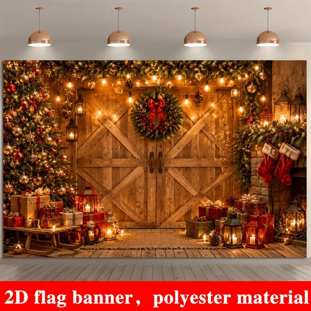 1Pcs Cozy Christmas Featuring Decoration Background Winter Backdrop Decorations For Photo Studio Photo Booth Christams Party