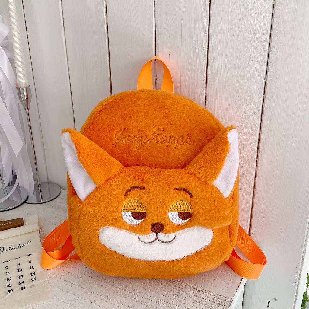 Zootopia Trendy Versatile Backpack, Cute Plush Backpack for Outings KTB