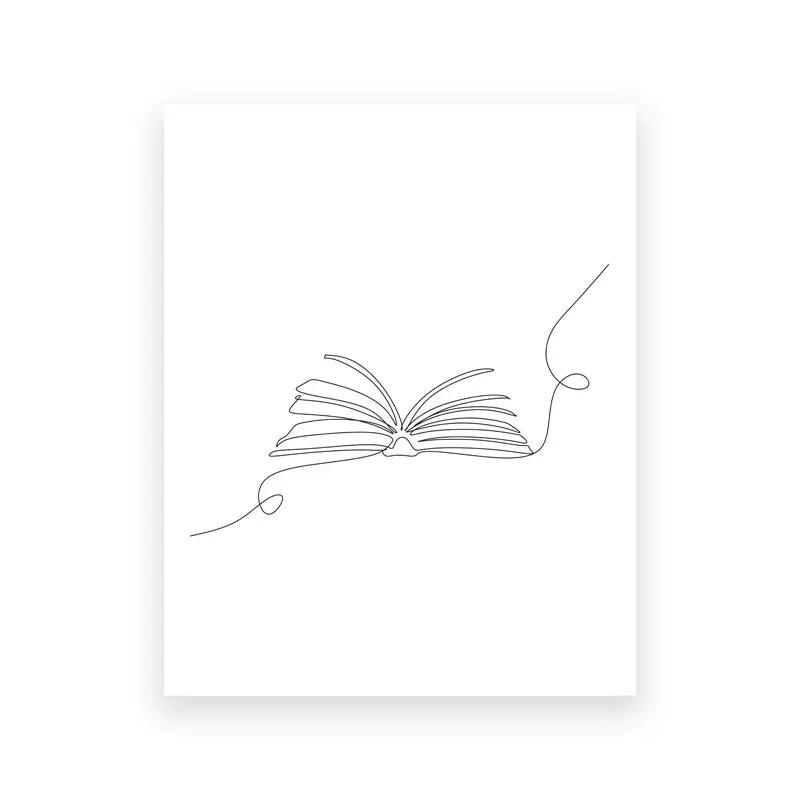 Inspirational 'Just One More Chapter' Book Print,Perfect Gift for Writers and Book Lovers,Reading Quotes Poster,Wall Art Picture