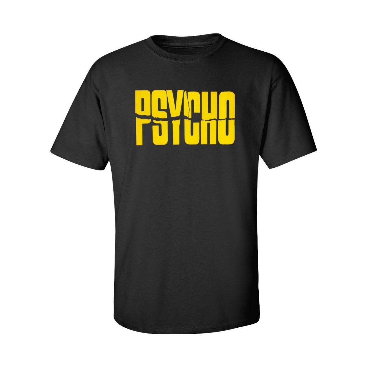 

Psycho TShirt Clothing Graphic Short Sleeve Shirt Unisex Men Women AllSeason Black Casual Crew Neck Cotton Tee XXXXXL