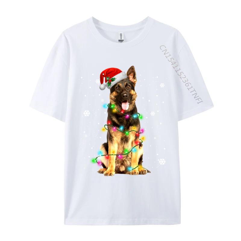 Gerunisex Shepherd Dog Tree Christmas Sweater Xmas Dogs Tshirts Tops Shirts Black On Sale Novelty Cotton Unisex Top Tshirts S