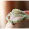 Hetian Jade Green and White Jade Gradual Change Bracelet New Chinese Literary and Retro Style Suisui Ping An Silver Blessing Bracelet