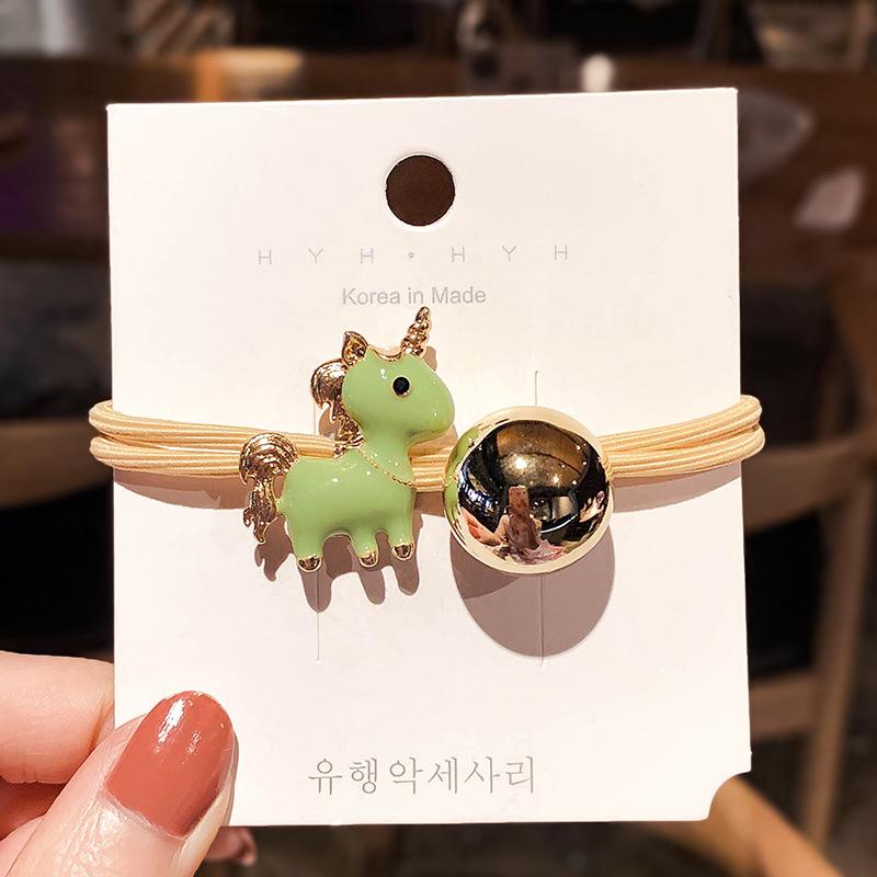 Korea New Metal Hair Scrunchies Hair Bands Ponytail Holder Rubber Band for Women Hair Ties Hair Rope Headband Hair Accessories