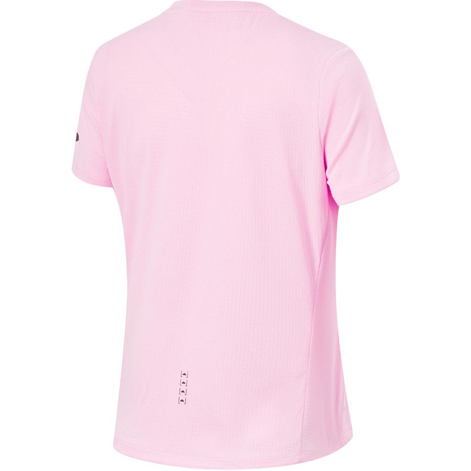 Li-Ning Comfortable Casual Breathable Simple Short Sleeve T-Shirt Women Tops Diamond-Pink ATSU570-2