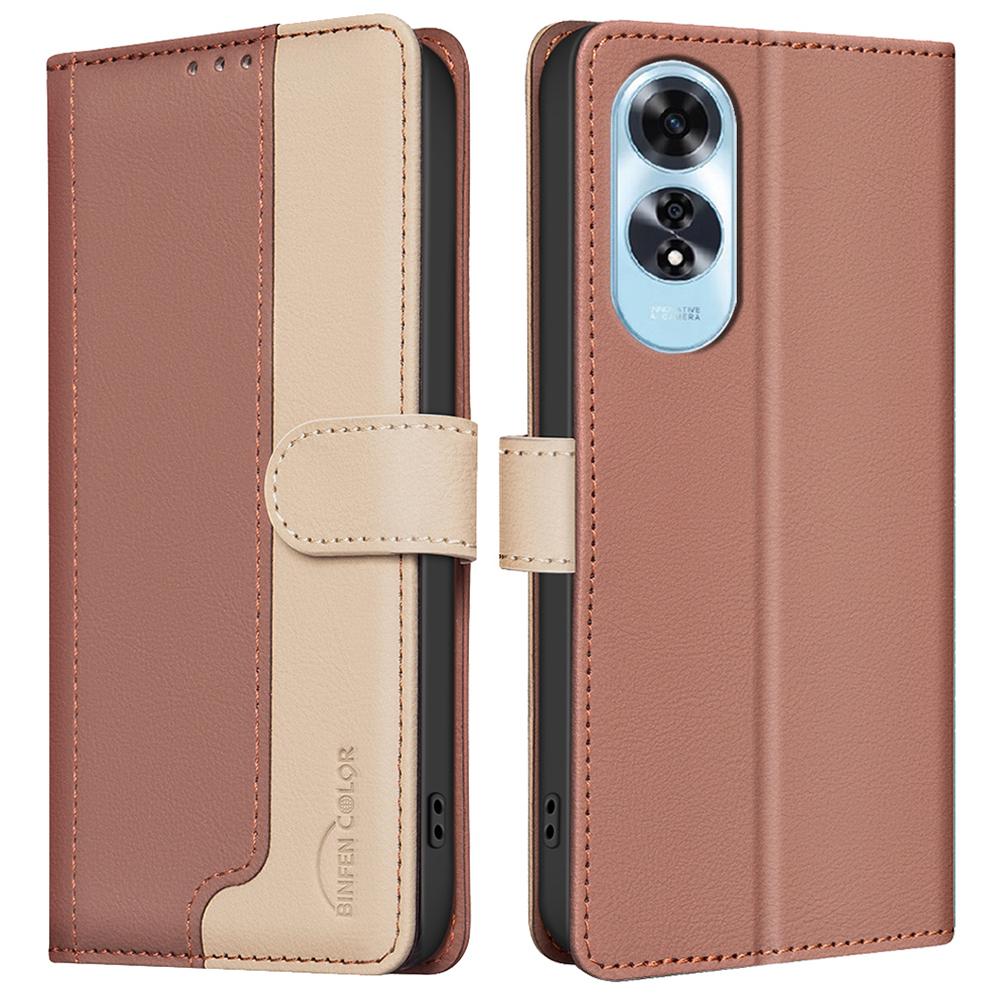 For Oppo A60 4G Case RFID Blocking Leather Phone Cover Wallet Stand