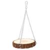 Wooden Natural Eco Friendly Portable Pet Swing Toy for Parrot Hamster(L)