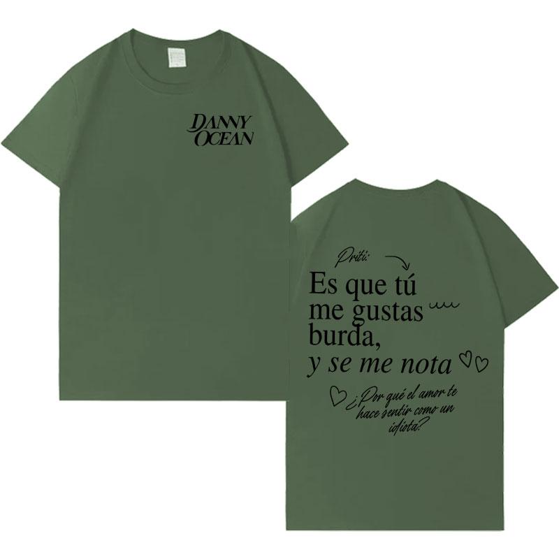 2025 Rapper Danny Ocean Reflexa Album High Quality Streetwear Pop Double Sided Graphic TShirts Mens Crewneck Y2K Tshirt Unisex