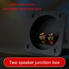 Universals Speaker Terminals Box For DIY Sound Projects With Two Binding Posts And 68mm Cutout Diameter