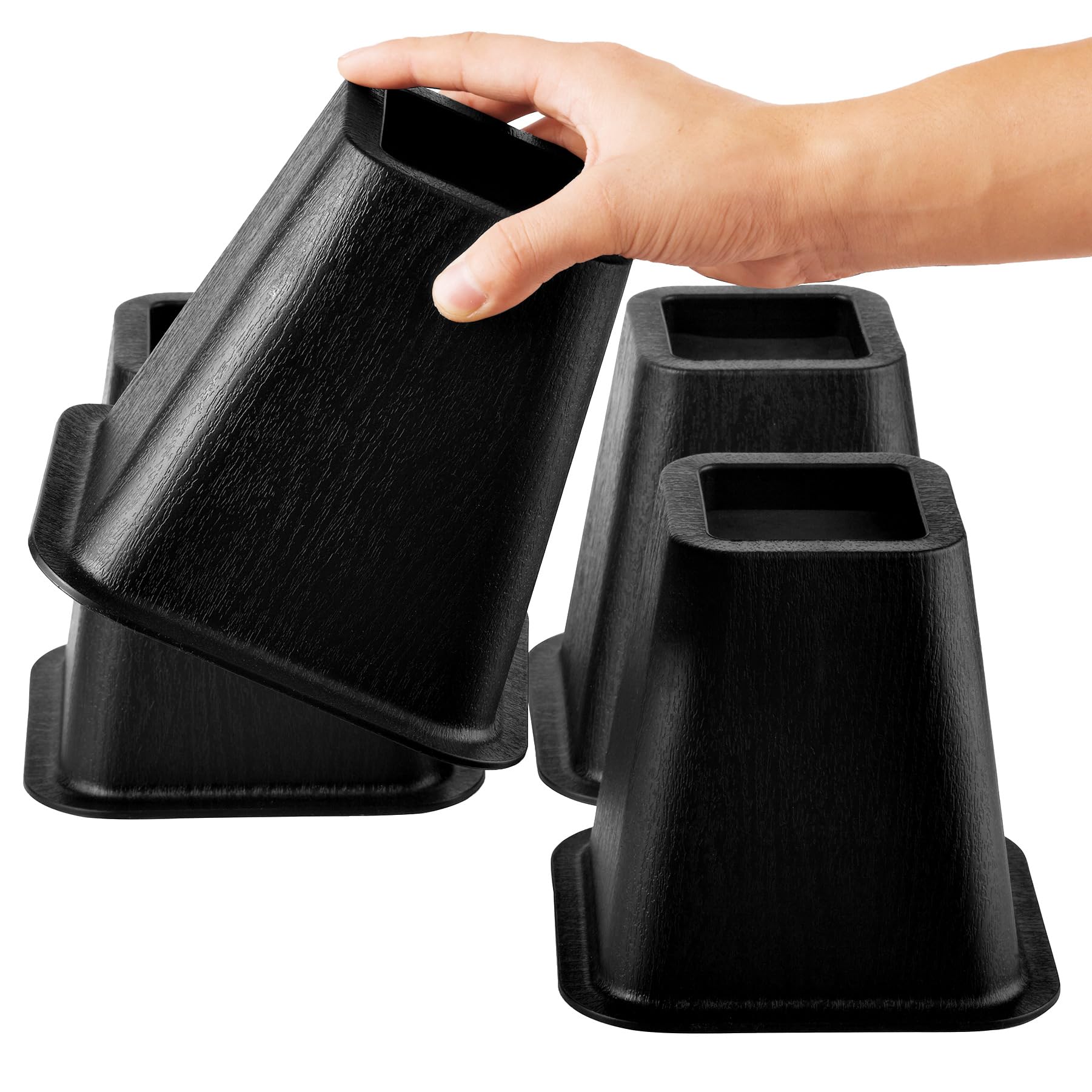 

Set of 4 Adjustable Height Table Legs, Extendable, for Washing Machines, Desks, Kotatsu Tables, Beds, Sofas, 13.2cm Tall, Trapezoidal