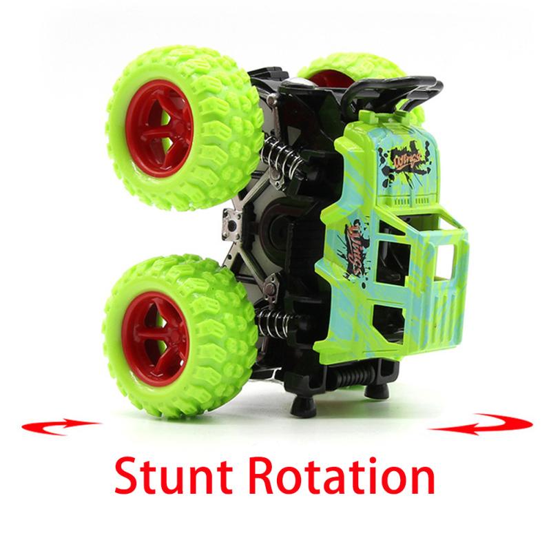 New! 360° Rotating Stunt Off-road Cars 4 Wheel Inertia Drive Crash Shock Resistant Toy Cars For 3-6 Years