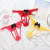 Japanese Style Pearl Open Crotch Lace Thong Panties - Cute, Transparent, Low Waist, Hollow Out Design