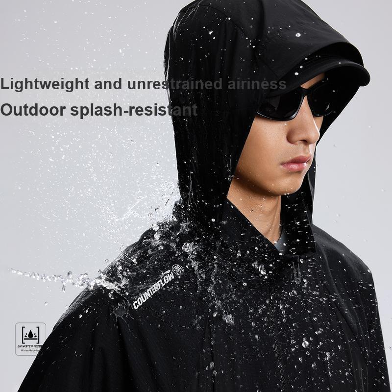 Li Ning Outdoor CF Lightweight Water-Resistant Breathable Reflective Windbreaker Jacket Unisex jackets Black AFDW217-3