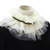 Perfect Match Ladies Ruffles Stand Shirt Scarf Fake Collar Sweater Decorative Collar Detachable Lace Blouse Doll Collar Neckwear For Women