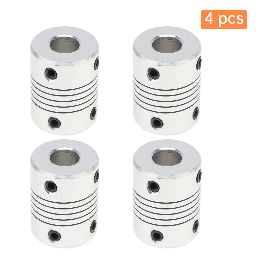 4pcs 8-10mm Aluminum Alloy Flexible Stepper Motor Coupler 25x19mm for 3D Printer CNC DIY Encoder with Screws