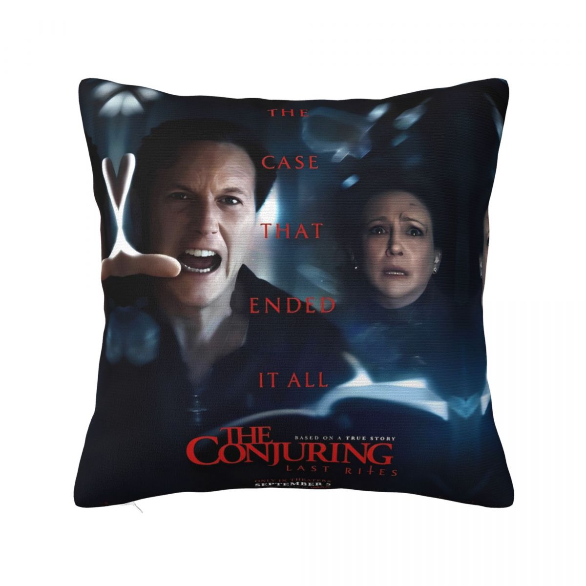 Pillow Cover The Conjuring Last Rites Design Cushion Cover Vintage Pillow Case For Chair Sofa Home Decoration Pillowcases 12x12Inch